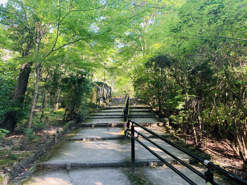 宮島ロープウェー乗り場からの道中