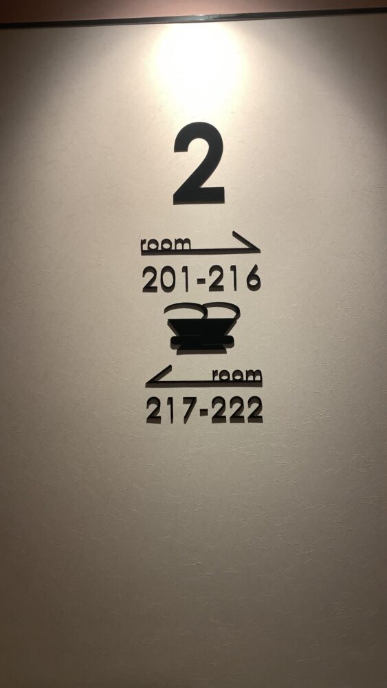 変なホテル奈良の2階の表示