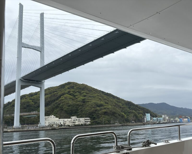 軍艦島上陸ツアーの時に見た女神大橋