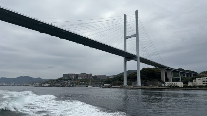 軍艦島上陸ツアーの時に見た女神大橋