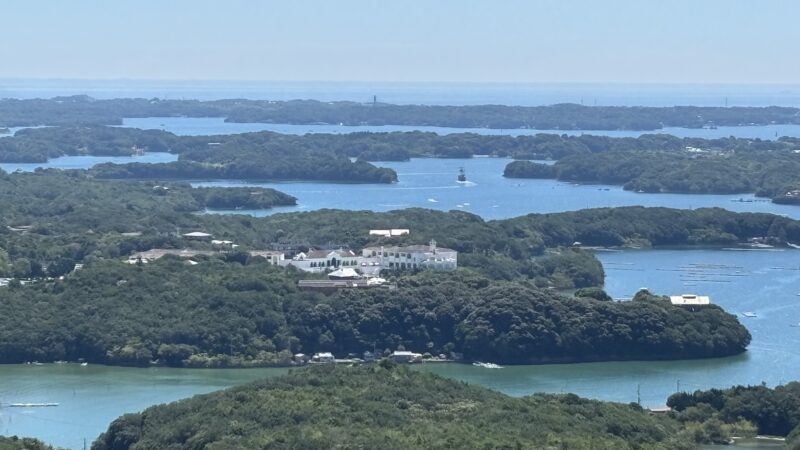横山展望台から見える都リゾート志摩ベイサイドテラス